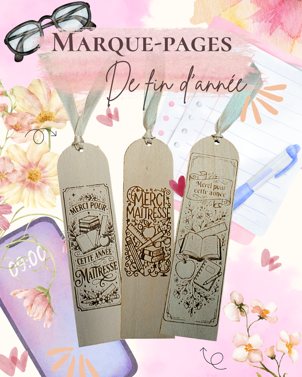 Marque-pages fin d'année
